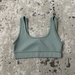 Aritzia TNA Green Waffle Bra Top Size Small